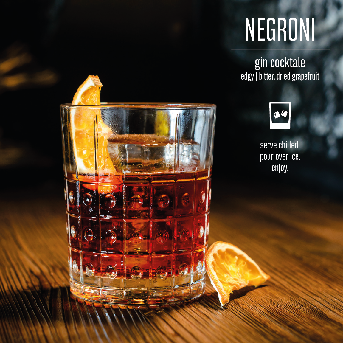 Negroni • Cocktale • premium bottled italian Gin Cocktail