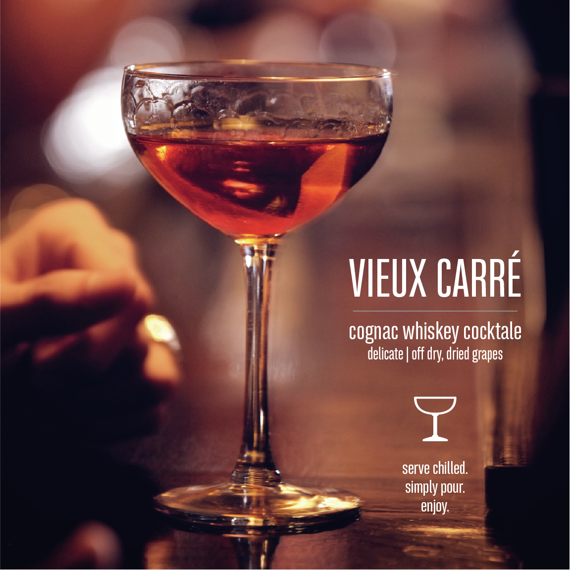 Bottled Cocktail luxury vieux carre whiskey Whisky Cognac Vermouth recipe
