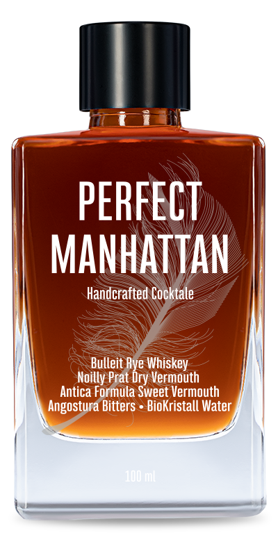 Perfect Manhattan Whiskey Whisky Campari Wermut Bottled Cocktail