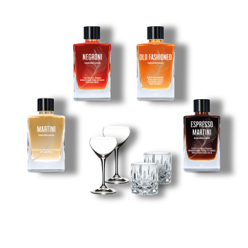 Cocktale • Ensemble Neugierig 4 Gläser • Cocktale • premium bottled Coktails.