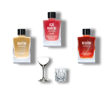 Tchin Gin Ensemble • Cocktale Bottled Cocktails Negroni Acai Martini Martini